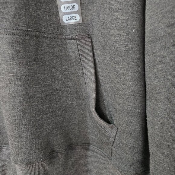 Men's Ohio State Buckeyes Pullover Hoodie Embroidered Gray Red Sz Large NWT - Picture 6 of 10